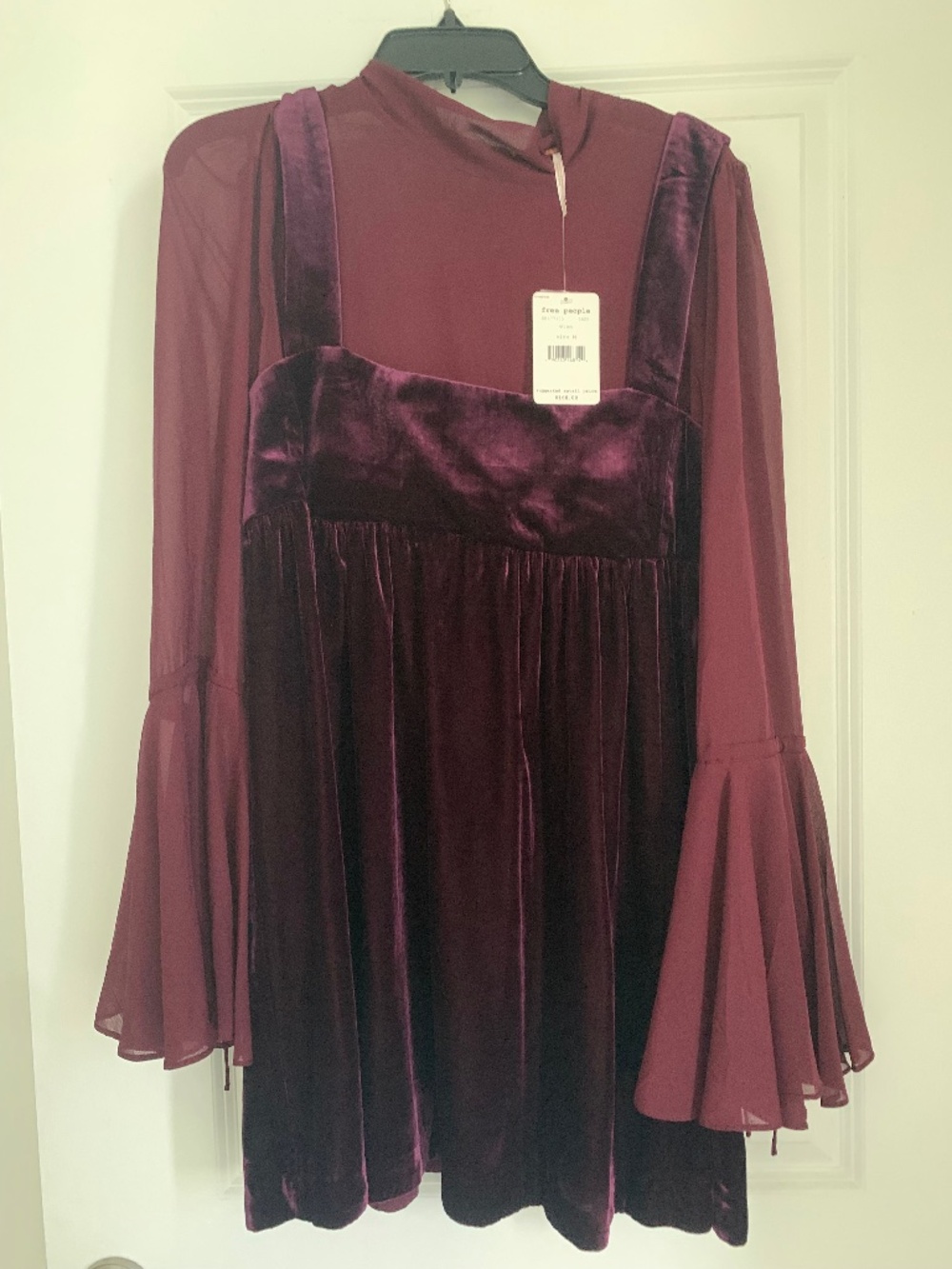 Free People vintage dress, burgundy wine, medium